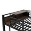 Lit superposé double en métal avec tablettes de rangement et ports USB, noir-2030193620