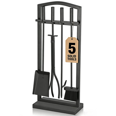 Fireplace Tools Set 5 Pieces with Stand