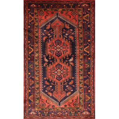Tapis oriental rouge et bleu