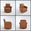 Élégante chaise d'appoint pivotante moderne avec base en bois robuste