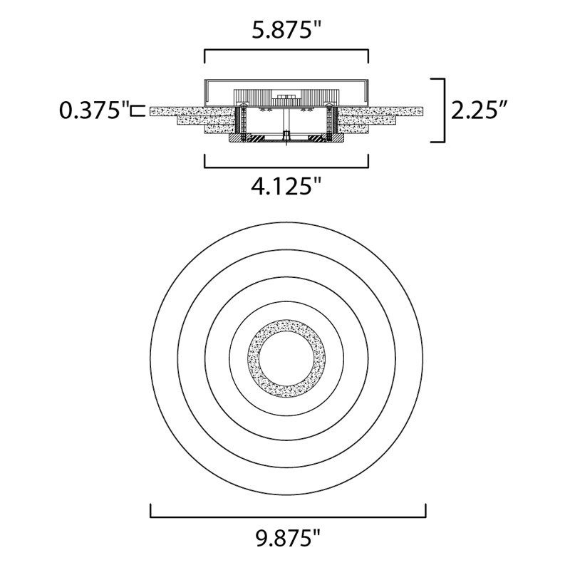 Stratum 1 - Light LED Flush Mount