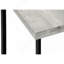 Table d'appoint, en forme de C, bout, côté, collation, salon, chambre à coucher, stratifié gris, métal noir, contemporain, moderne