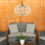 Natural Bamboo Solar Powered Outdoor Hanging Penda LED Outdoor Pendant