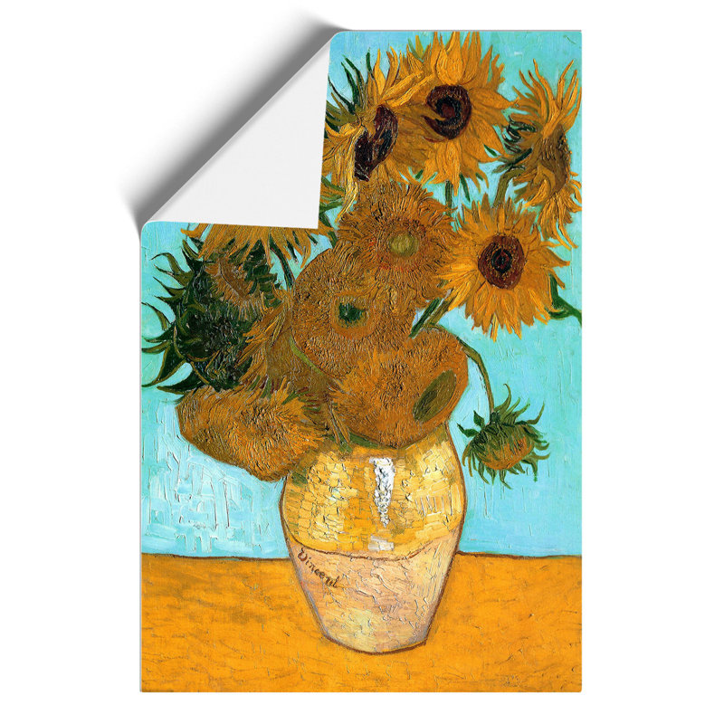 Twelve Sunflowers by Vincent Van Gogh - No Frame Painting, 59cm H x 42cm W x 0.1cm D