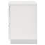 Table de chevet blanche 2 tiroirs ultrabrillante