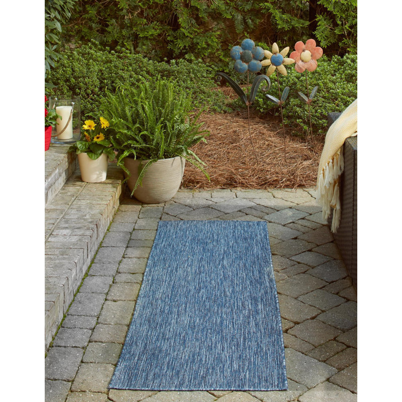 Avaughn Indoor/Outdoor Area Rug, Runner 2' x 8', Blue