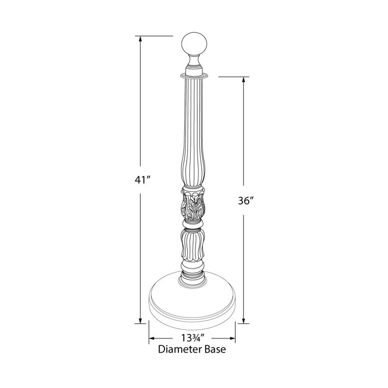 Produits architecturaux par Outwater L.L.C. Poteau H 41 x l 13,75