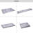 Foldable Runner Rug 2'6''x10', Non-slip Stain For Bedroom, Dining Room, Kitchen - Blue/cream Area Office