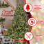 8FT Full-Shape Christmas Tree With 900 UL Lights – PE/PVC Mixed Branches, 2673Tips, Wide Base For Spacious Areas, Hinged Structure, Stable Metal Stand-846449411