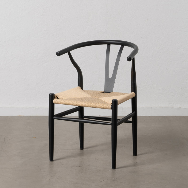 Boaz 42cm H Wishbone Armchair, Black
