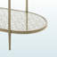 Table de canapé à finition champagne Zaba - Plateau en verre trempé élégant et structure en métal robuste pour des espaces de vie élégants