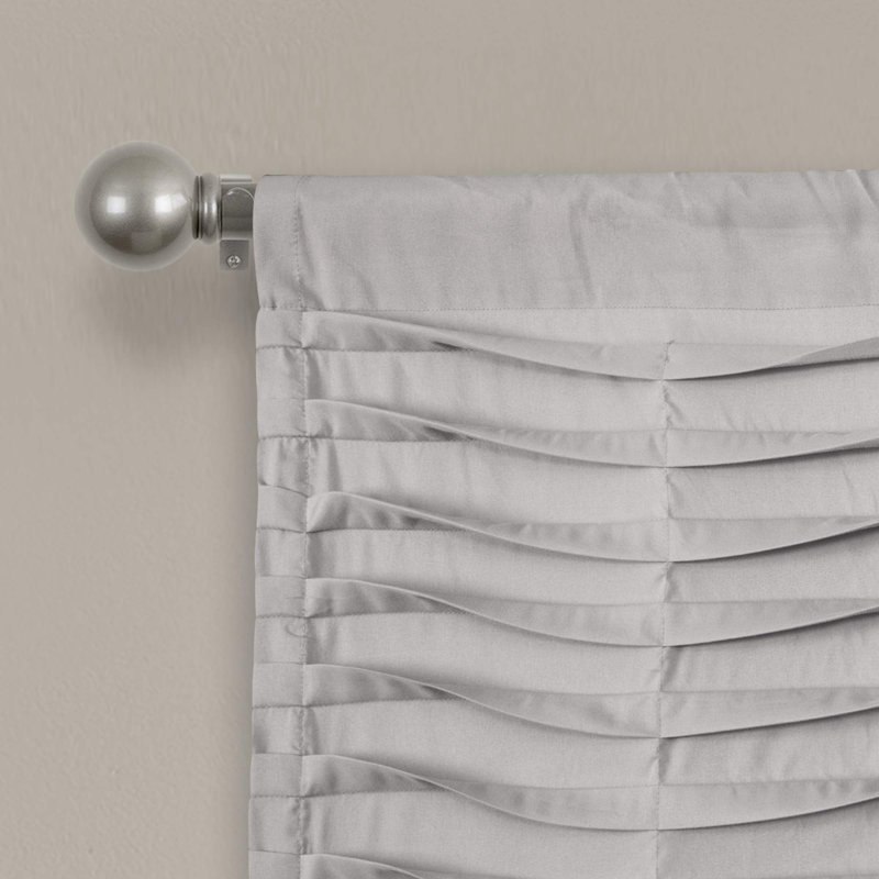 Tailored Window Valance, Gray
