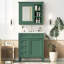Ensemble de meuble-lavabo autoportant 30 po avec lavabo supérieur, meuble-lavabo moderne avec 2 tiroirs et un tiroir basculant, meuble-lavabo autoportant avec miroir et meuble-lavabo simple-117021280