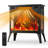 Agros 24.3'' W Portable Electric Fireplace Stove Adjustable Thermostat with Remote Control
