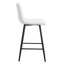 Chaise de bar moderne moderne à carreaux blanc, pieds en métal noir, facile à nettoyer, convient aux rassemblements sociaux en deux pièces avec siège ergonomique, motif, pieds-890552086