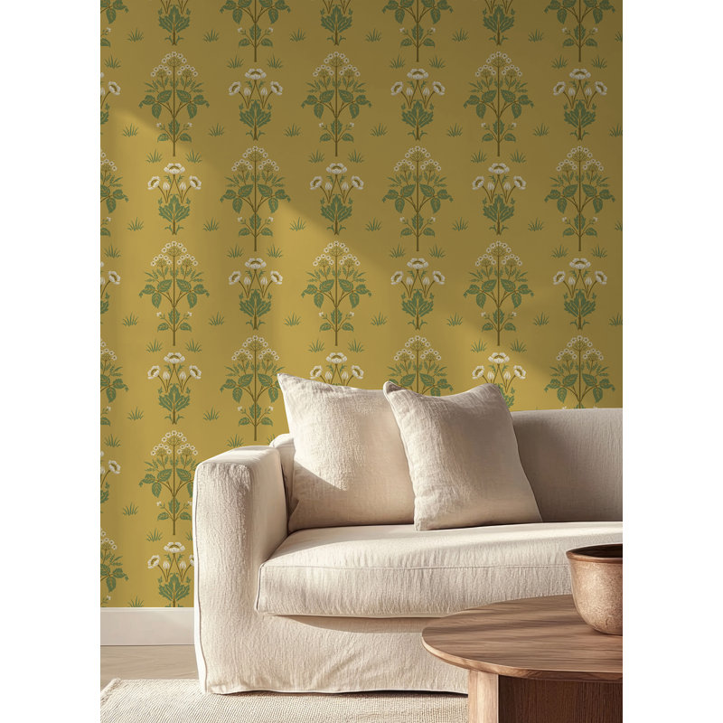 Papier peint auto-adhésif Meadow Sweet Safran and Thym, Jaune