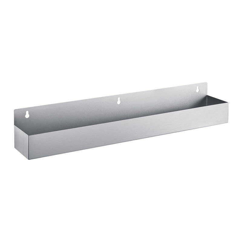 Porte-bouteilles en acier inoxydable, barre de vitesse à barre de 24 pouces, support pour porte-bouteilles avec fixation boulonnée et à accrocher, support à sirop mural pour cuisine, bar, restaurant, pub, argent