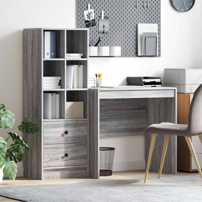 Desk With Storage With Drawer 2 Pcs 80 X 50 X 76 Cm