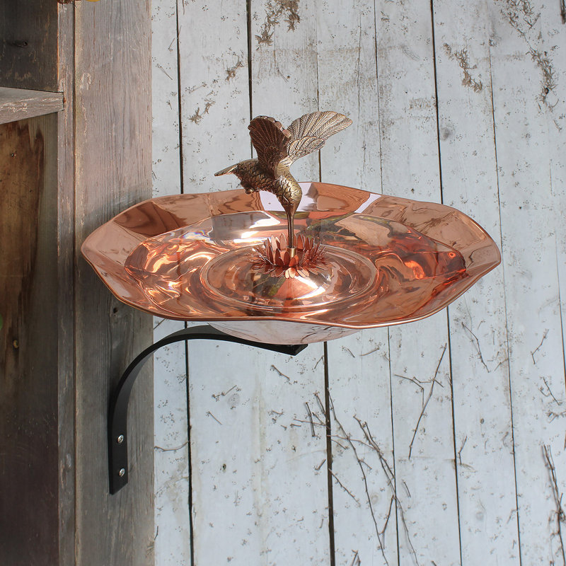 Bain d'oiseaux avec support mural Hummingbird