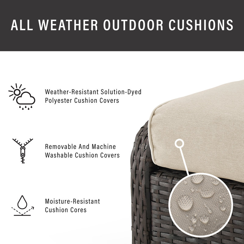 Mosca Wicker Outdoor Lounge Chair, Beige