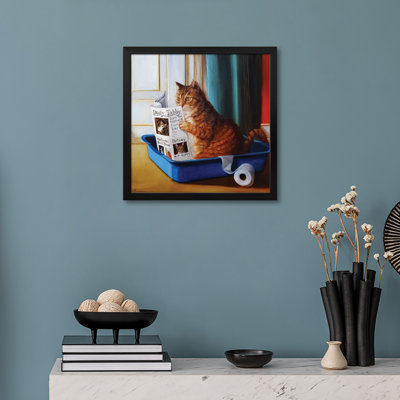 Kitty Throne Premium Framed Poster by Lucia Heffernan
