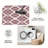 Mauve Lattice carpet-easy to clean, machine-washable, soft and comfortable; suitable for door mats, kitchens, living rooms, bedrooms, corridors, and laundry areas. Easy to clean, durable carpet for home decoration.-129871243