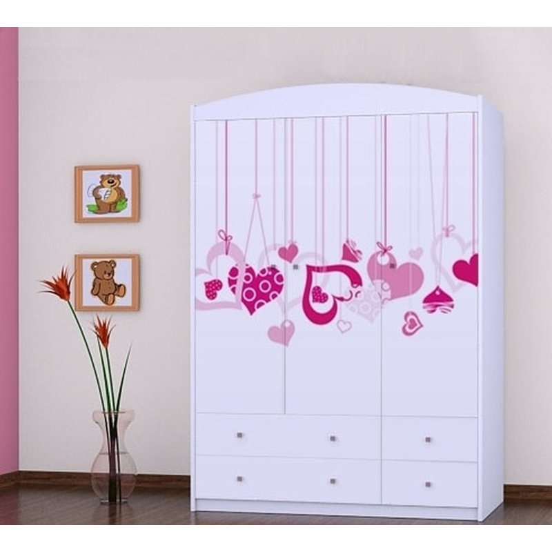 Clevenger 3 Door Wardrobe, White