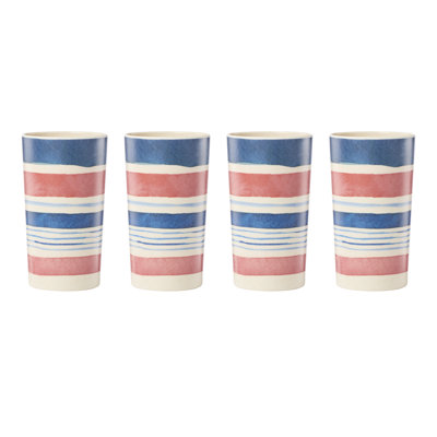 Oneida 24 Seven Melamine Tumblers - Set Of 4 - Stripe