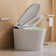 Smart Bidet Toilet Tankless, Auto Open/Close Lid, One-Piece Toilet with Booster Pump, Foot Sensor Open Seat/Close Lid & Flush,Blackout Flush，Elongated Bidet Toilet