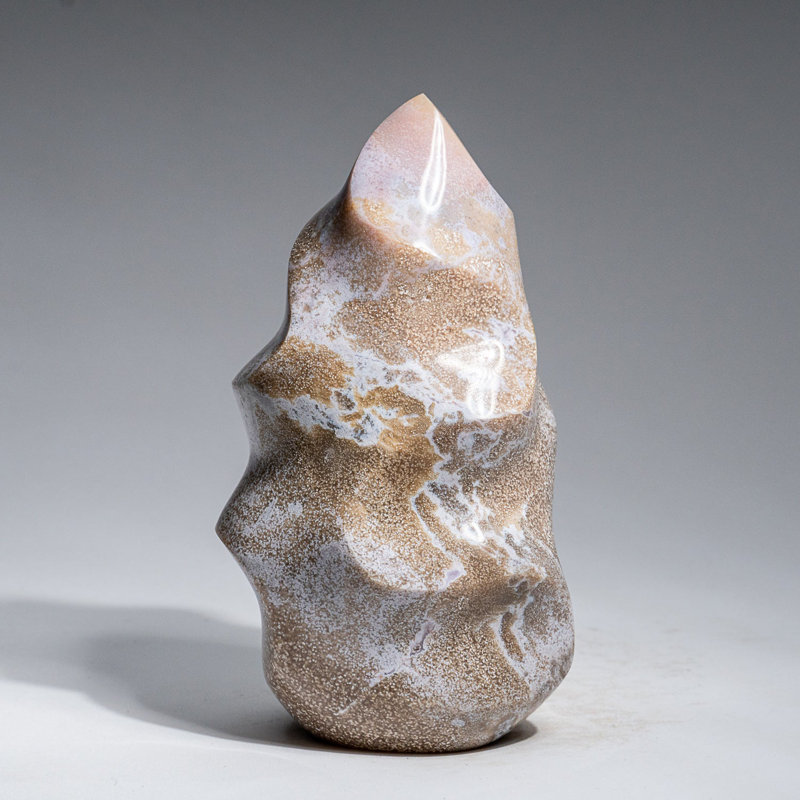 Forme libre de flamme de jaspe de l'océan poli de Madagascar (2,4 lb)