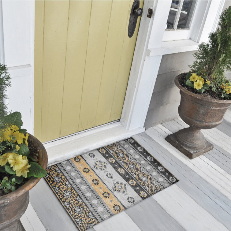 Anayssa Chenille Washable Southwestern Indoor / Outdoor Rug