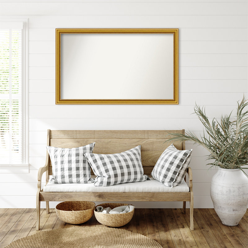 Townhouse Gold Non-Beveled Bathroom Wall Mirror, 30,75 po x 49,75 po