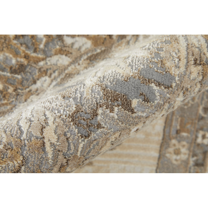 Viscose Floral Indoor Rug, Round 7'9"