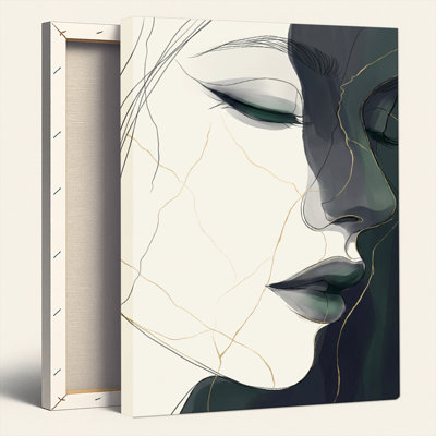 Abstract Face Canvas Wall Art Oil Painting Print Set Of 1