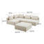 Canapé modulaire 4 pièces Tov Furniture Hangover-487016013
