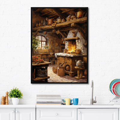 «Food Rustic Kitchen I - Coffee», impression sur toile, art mural