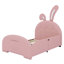 Lit simple recouvert de tissu avec des motifs de lapin dans un style princesse-1300229908