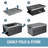 Collapsible Storage Bin (With Lid), 3PK - 62L (16 Gal) Folding Plastic Stackable Utility Crates, Holds 100Lbs Per Bin - Solid Wall Clevercrate For Organizing, Storage, Moving-2069480772-2069480774