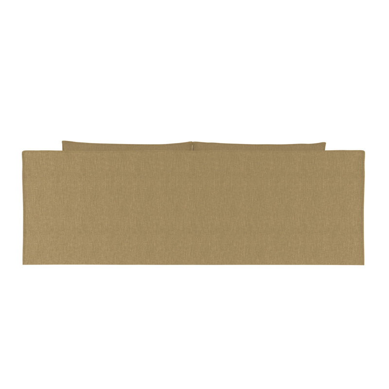 Mulberry Square Track-Arm Daybed with Flange Seam, Vintage Leather Blanc, Natural