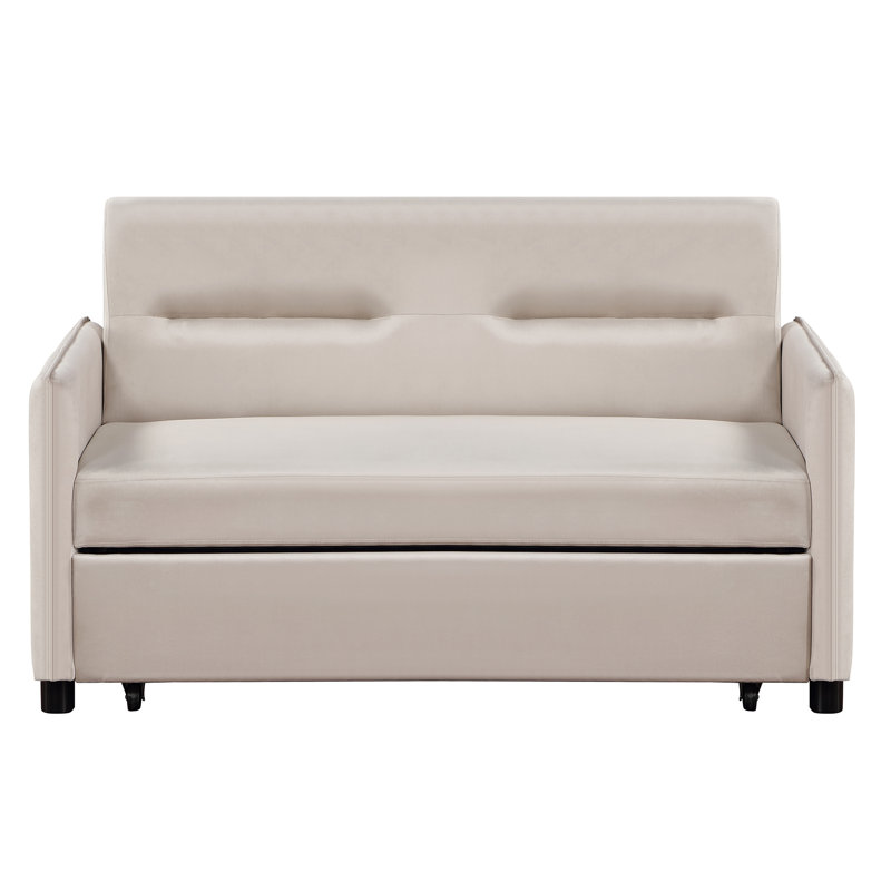 Lit de jour simple avec couchette et matelas Owatonna, Beige