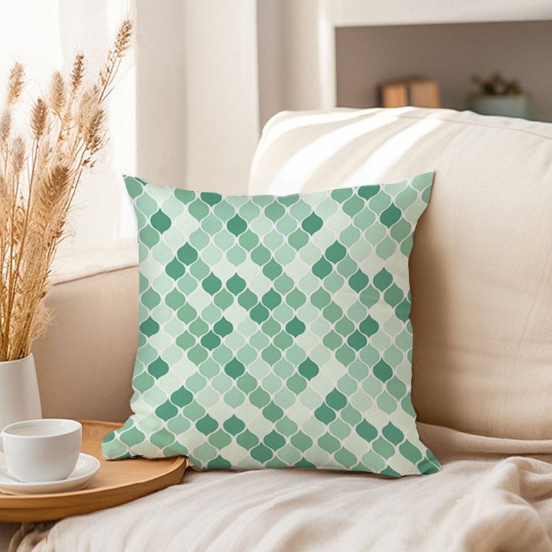 Abstract Mint Pattern VII Patterns Modern, 16"H x 16"W