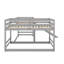 Lit superposé simple et double en L avec glissade et échelle courte pour chambre à coucher-1168727612