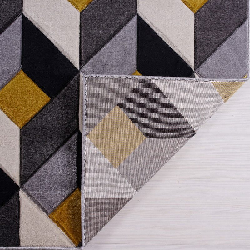 Sharpsburg Machine Woven Ochre Indoor Rug, Rectangle 60 x 110cm