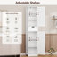 Armoire de rangement pour salle de bain de 67,13 po de hauteur avec 2 portes et 1 tiroir
