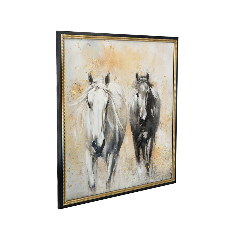 Peinture à la main sur toile avec cadre