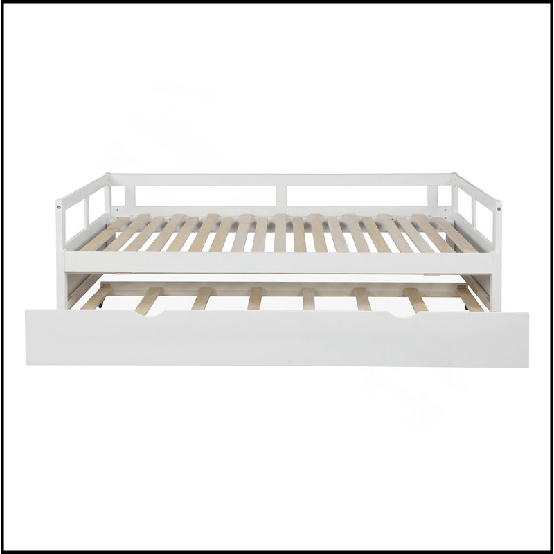 Extending Daybed With Trundle, Wooden Daybed With Trundle, White