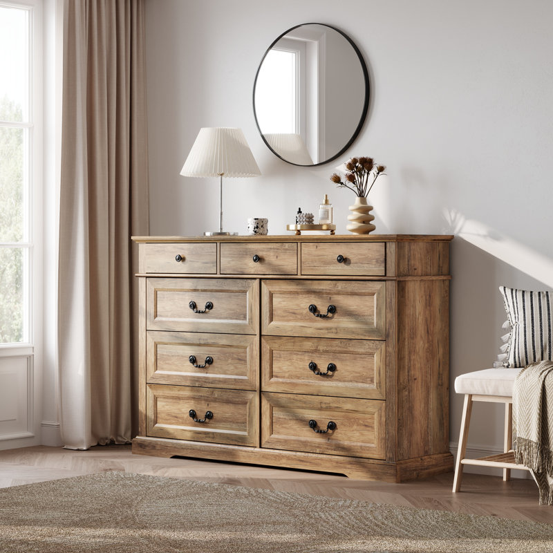 Bridgeport 53.3 " W 9 - Drawer Dresser, Brown