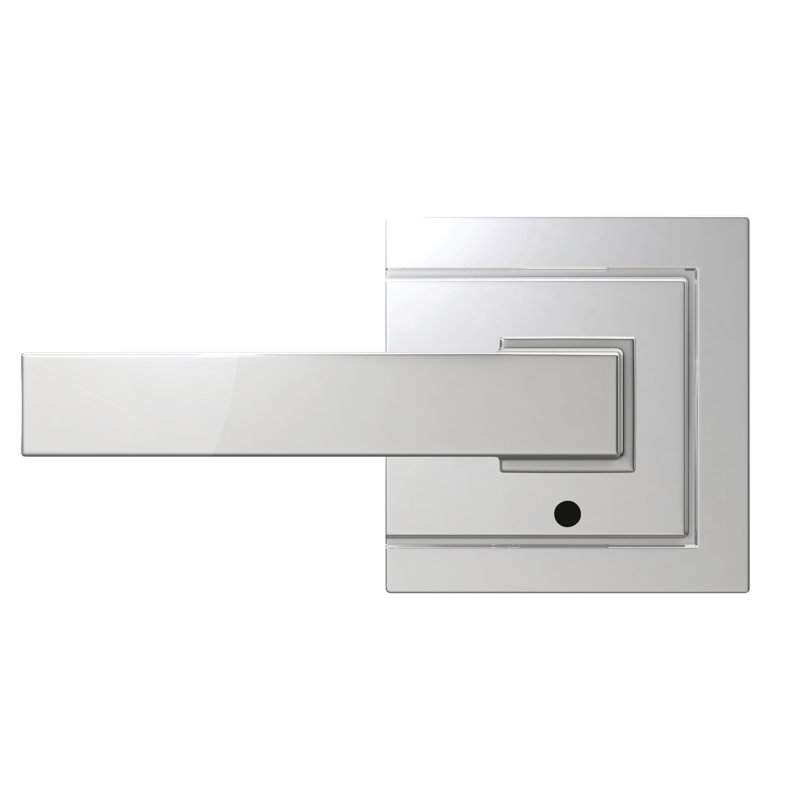 Custom Northbrook Hall-Closet and Bed-Bath Lever with Upland Trim, Bright Chrome