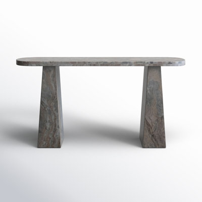 Arlis Sculptural Marble Table with Interlocking Base
