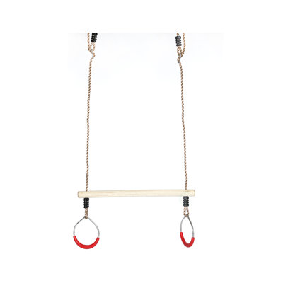 Kids Trapeze Swing Bar with Rings with Hanging Ropes